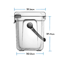 YETI - Roadie 24, Tan -Sikkerhetsutstyr Salg 200259 Roadie 24 Launch Campaign Eng Drawing SIDE OUTER MTR 380x380 8efb9345 eaae 4bc3 aa83 f08c4e5e7eb6 large