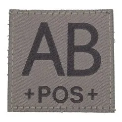 Velcro Patch Blood Type 45x45mm AB Pos