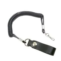 Radar 1957 Radar Pistol Lanyard W/Leather Belt Loop Black