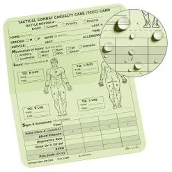 Rite In The Rain - Index Combat Cards, TCCC/Mist 50-pack, Green