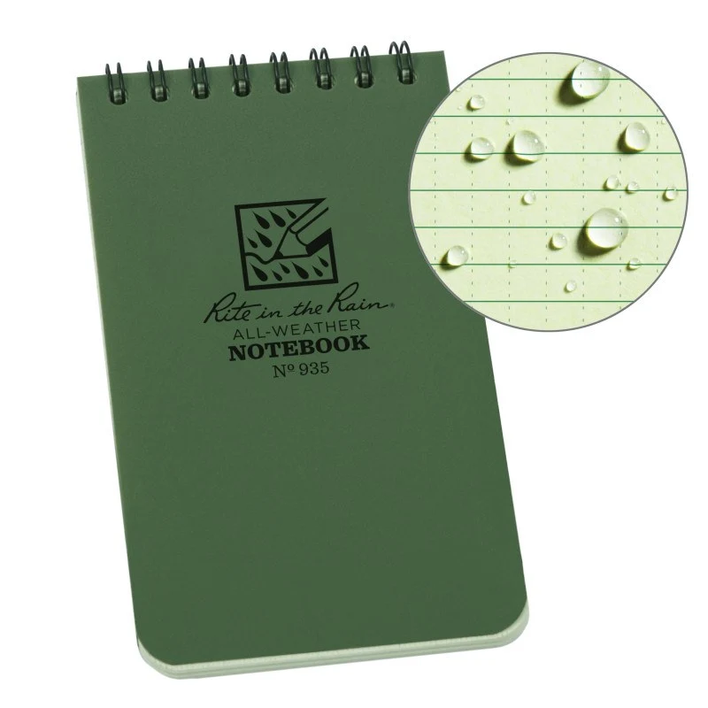 Rite In The Rain - 3 X 5 NOTEBOOK Green 3 Rite In The Rain - 3 X 5 NOTEBOOK Green
