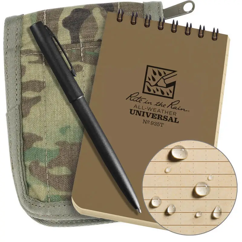 Rite In The Rain - 3X5 Kit - Tan Book / Multicam Cover 3 Rite In The Rain - 3X5 Kit - Tan Book / Multicam Cover