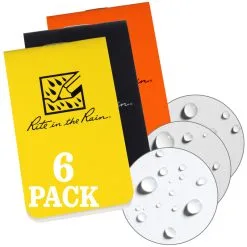 Rite In The Rain - On-The-Go Notebooks (6-pack Yellow/Black/Orange)