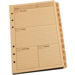 Rite In The Rain - LOOSE LEAF - Calender Pack Weekly - TAN