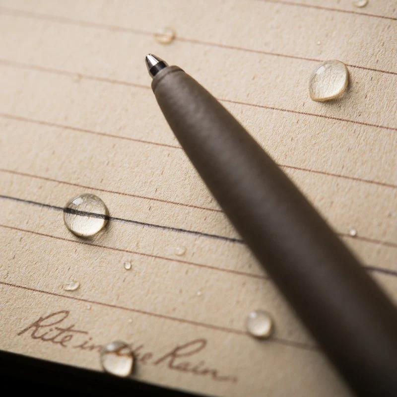Rite In The Rain - All Weather Pen - Clicker - Metal - Flat Dark Earth - Black Ink 5 Rite In The Rain - All Weather Pen - Clicker - Metal - Flat Dark Earth - Black Ink - Bilde 3