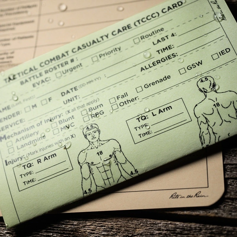 Rite In The Rain - Index Combat Cards, TCCC/Mist 50-pack, Green 4 Rite In The Rain - Index Combat Cards, TCCC/Mist 50-pack, Green - Bilde 2