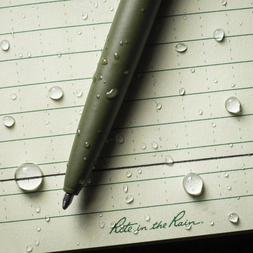 Rite In The Rain - All Weather Pen - Clicker - Metal - Olive Drab - Black Ink 4 Rite In The Rain - All Weather Pen - Clicker - Metal - Olive Drab - Black Ink - Bilde 3