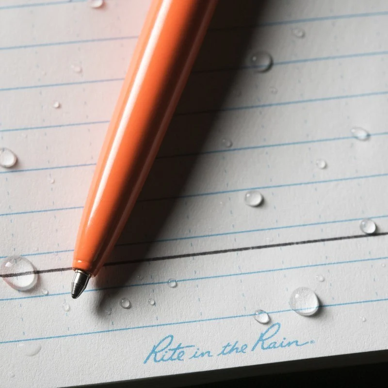Rite In The Rain - All Weather Pen - Clicker - Metal - Blaze Orange - Black Ink 4 Rite In The Rain - All Weather Pen - Clicker - Metal - Blaze Orange - Black Ink - Bilde 2